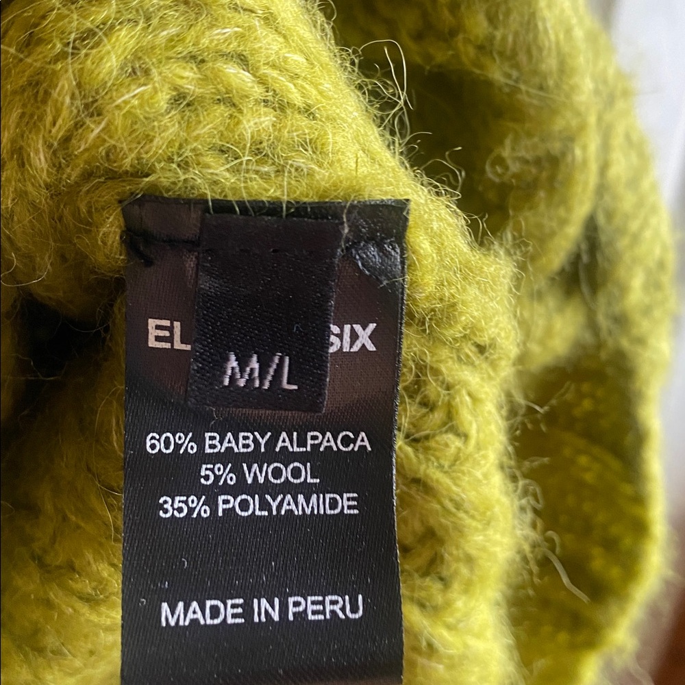 ELEVEN SIX NWT MONICA Alpaca Blend Pullover Sweater in Citrine - Picture 13 of 17